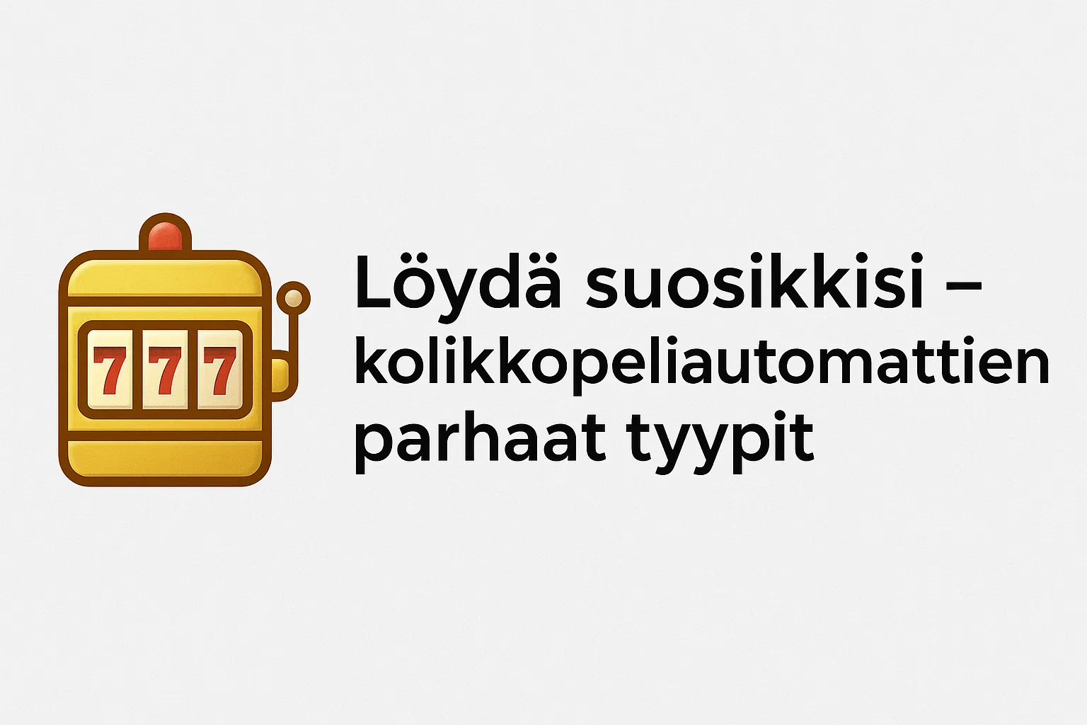Löydä suosikkisi – kolikkopeliautomaattien parhaat tyypit